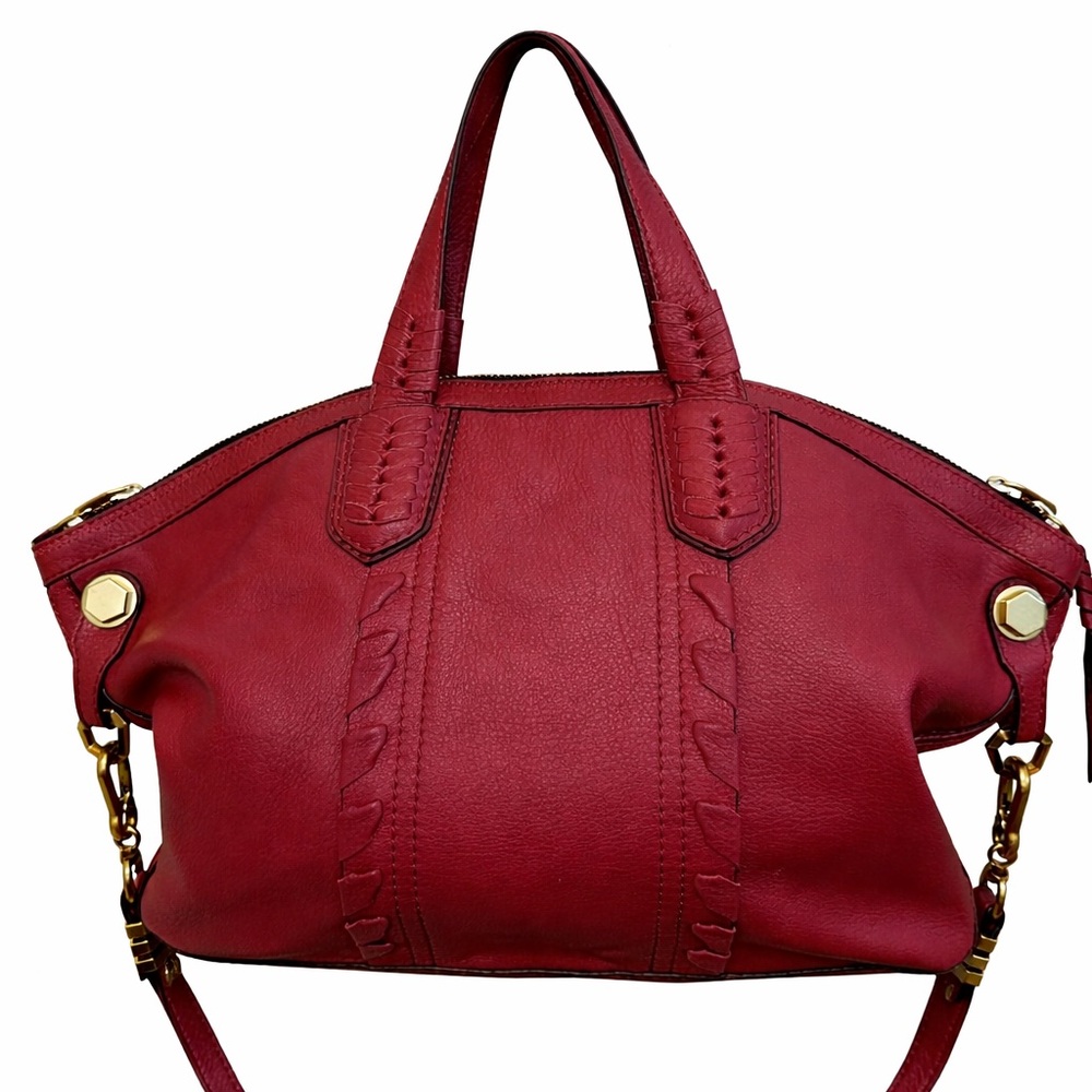 orYANY Burgundy Cassie Leather Satchel Shoulder Crossbody